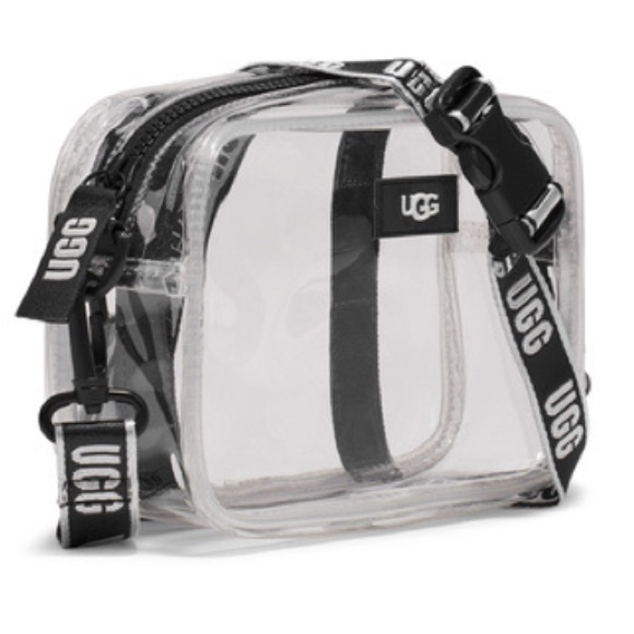 UGG Black and Clear Janey II Transparent Crossbody Belt-bag Clutch - Picture 4 of 11